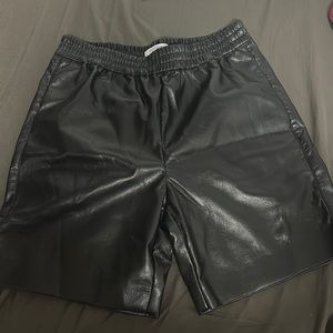 Babaton leather shorts size 4